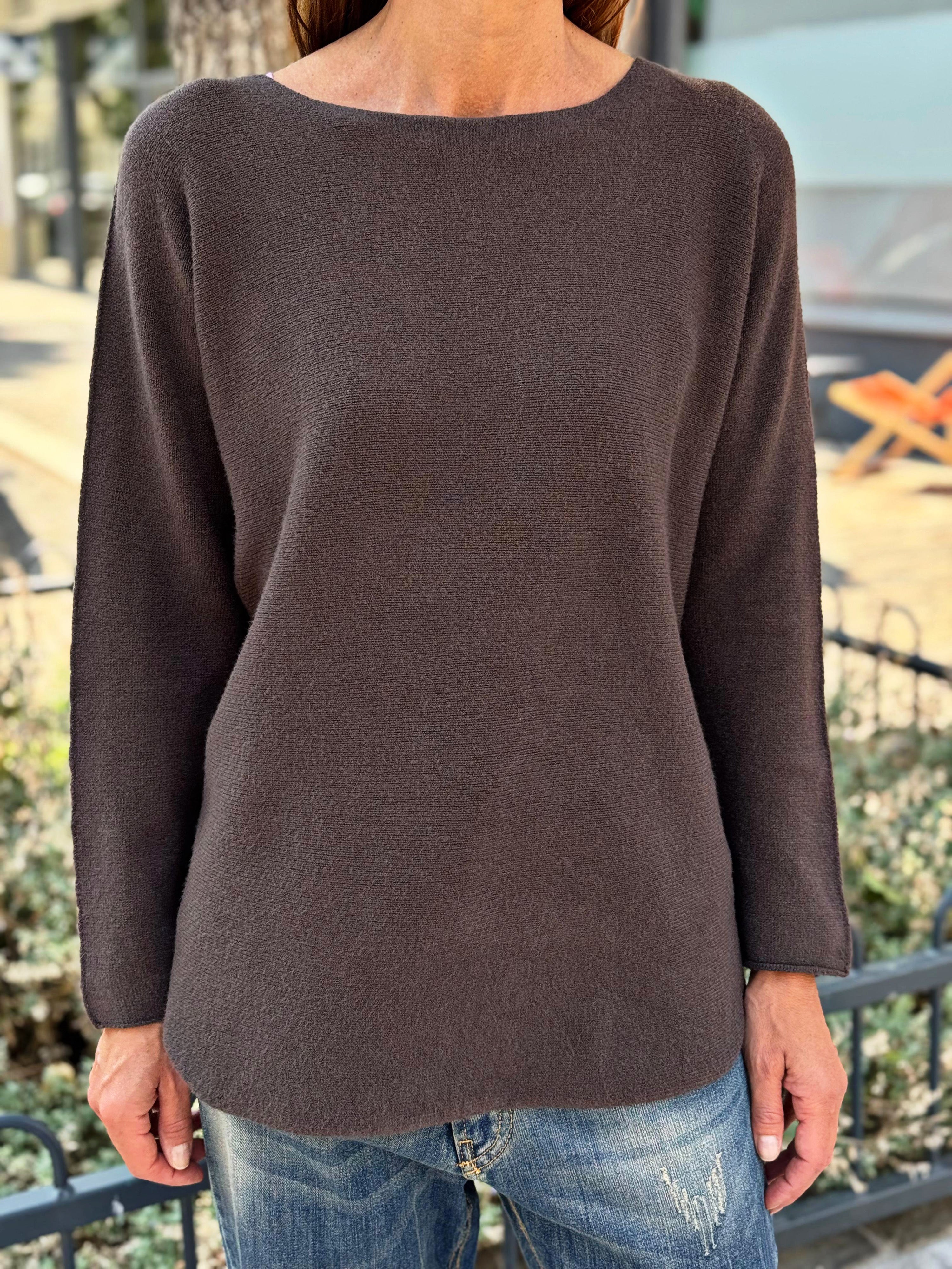 Pull doux LINO Chocolat