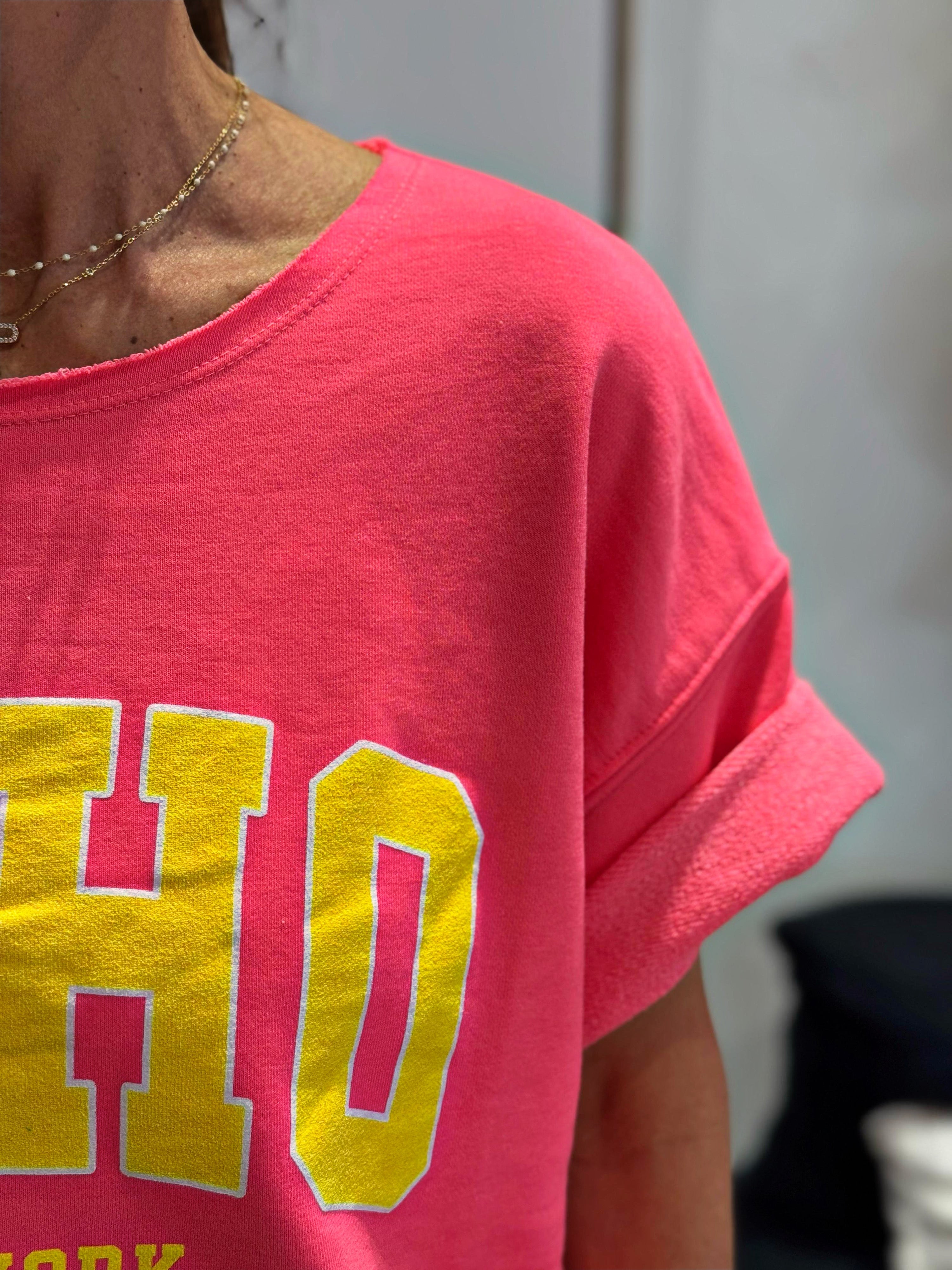 Sweat manches courtes SOHO Fuchsia