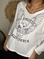 Charger l&#39;image dans la galerie, Tee shirt CALIFORNIA Blanc/Noir
