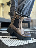 Charger l'image dans la galerie, Boots RIVA Bronze/Taupe métallisé
