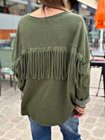 Charger l&#39;image dans la galerie, Sweat fin CLEO Kaki
