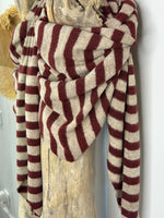 Charger l'image dans la galerie, Echarpe triangle NELIA Bordeaux/Beige
