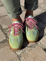Charger l'image dans la galerie, Baskets basses femme ZIA Vert pastel
