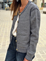 Charger l&#39;image dans la galerie, Ensemble Gilet et Echarpe FELIX Marine Gris
