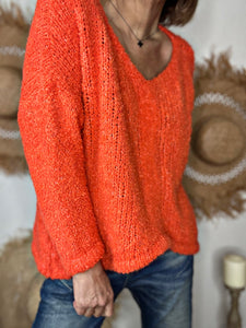 Pull bouclette MARTINO Orange