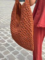 Charger l'image dans la galerie, Sac cabas ajouré Terracotta - MARCEAU
