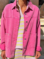 Charger l'image dans la galerie, Veste/Surchemise Fuchsia effet délavé - NYSA
