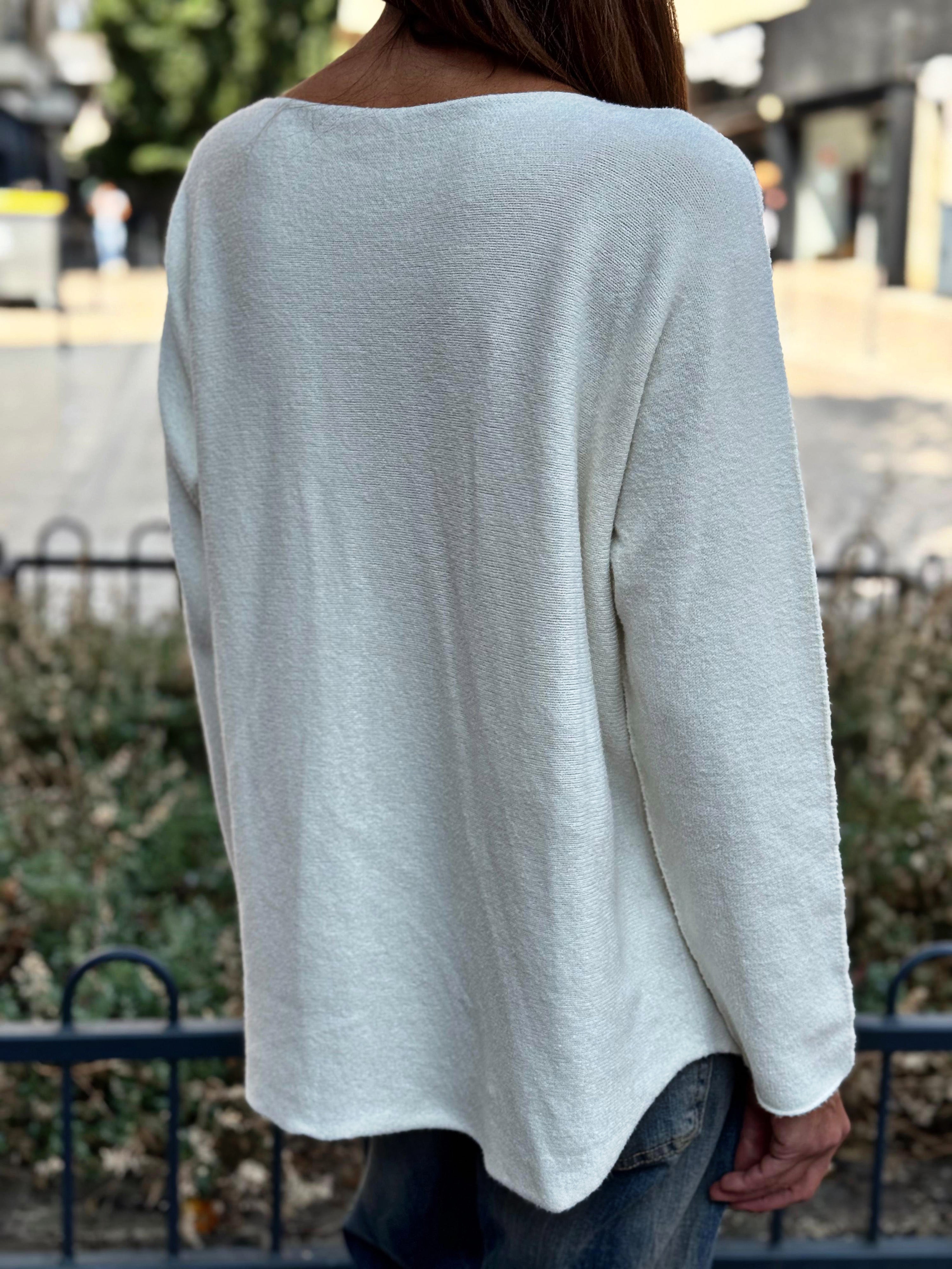 Pull doux LINO Ecru
