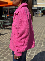 Charger l&#39;image dans la galerie, Blouson bouclette GAB Rose malabar
