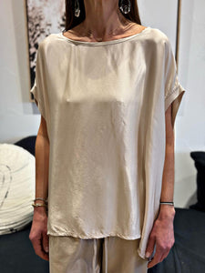 Top satiné SERENITE Beige clair