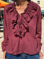 Charger l&#39;image dans la galerie, Blouse SERENA Bordeaux
