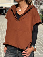 Charger l'image dans la galerie, Sweat sans manches VIKA Terracotta
