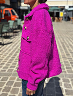 Charger l&#39;image dans la galerie, Blouson bouclette GAB Fuchsia
