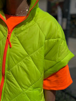 Charger l&#39;image dans la galerie, Doudoune manches courtes FIZZ Jaune fluo

