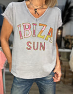 Charger l&#39;image dans la galerie, Tee shirt IBIZA SUN Gris
