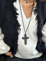 Charger l'image dans la galerie, Collier CROIX Anthracite
