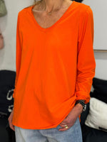 Charger l'image dans la galerie, T-shirt manches longues Orange - ILONA
