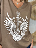 Charger l&#39;image dans la galerie, Tee shirt LOS ANGELES Taupe
