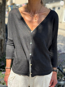 Gilet lin TITO Anthracite