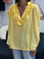 Charger l'image dans la galerie, Blouse rayée jaune SOLENE
