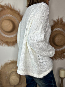 Pull bouclette MARTINO Blanc