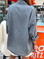 Charger l&#39;image dans la galerie, Chemise DAKOTA Gris effet délavé
