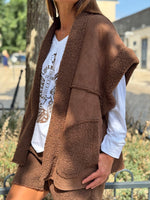 Charger l&#39;image dans la galerie, Blouson sans manche LOOMY Choco
