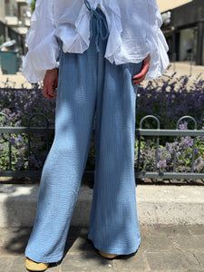 Pantalon gaze de coton YAGO Bleu jeans