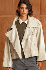 Charger l'image dans la galerie, Blouson BIANCA Beige - Gold and silver
