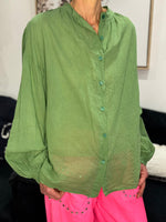 Charger l'image dans la galerie, Chemise Vert imprimé dos - LORYA
