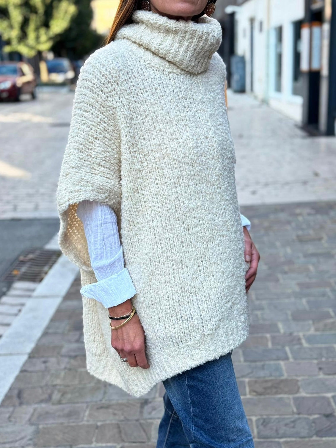 Pull sans manche BERNIE Ecru