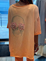 Charger l'image dans la galerie, Tee shirt orange fluo tête de mort - SKULL

