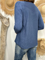Charger l'image dans la galerie, Pull doux TAO Bleu jeans
