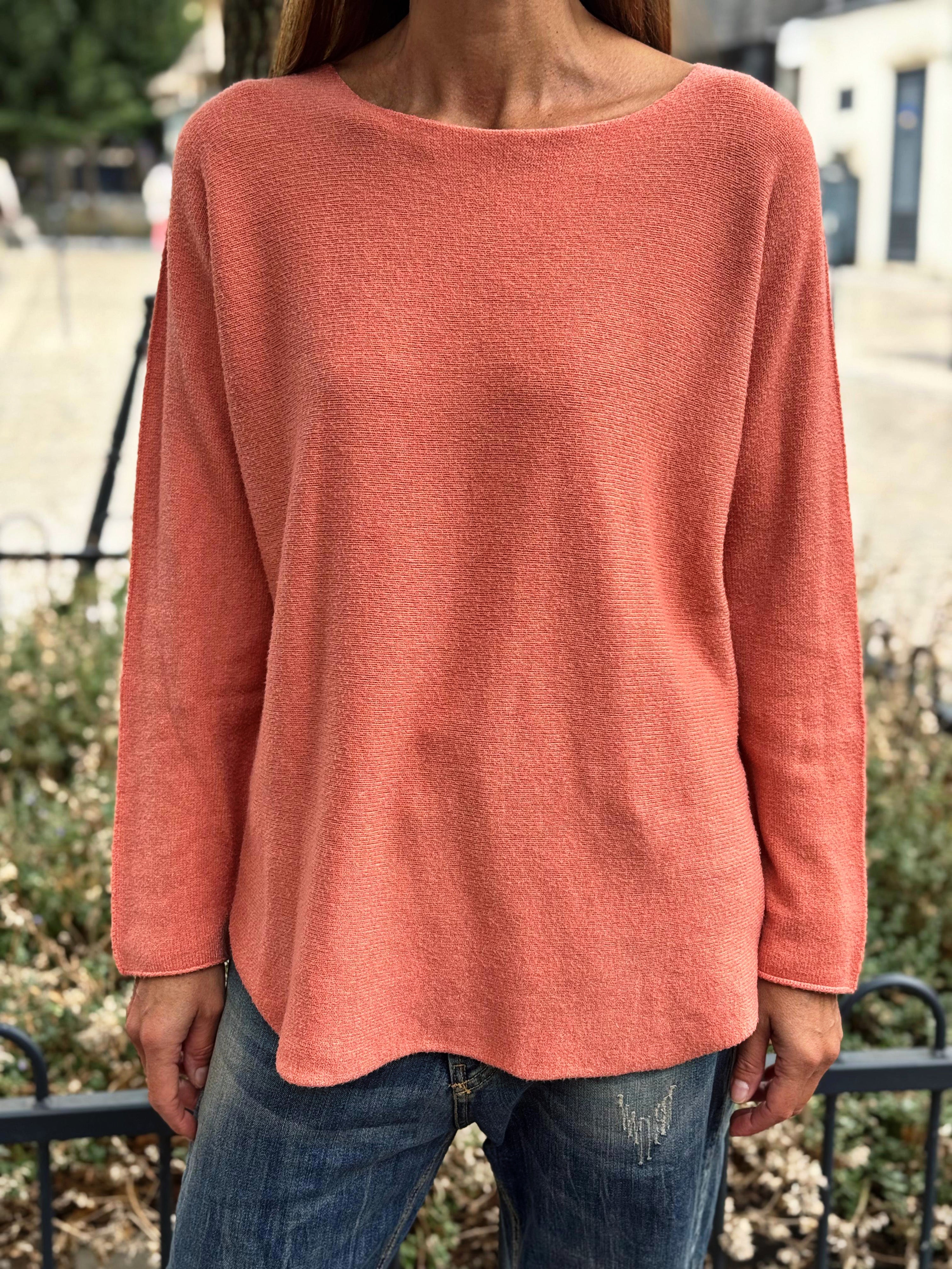 Pull doux LINO Corail
