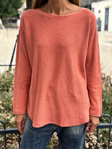 Pull doux LINO Corail