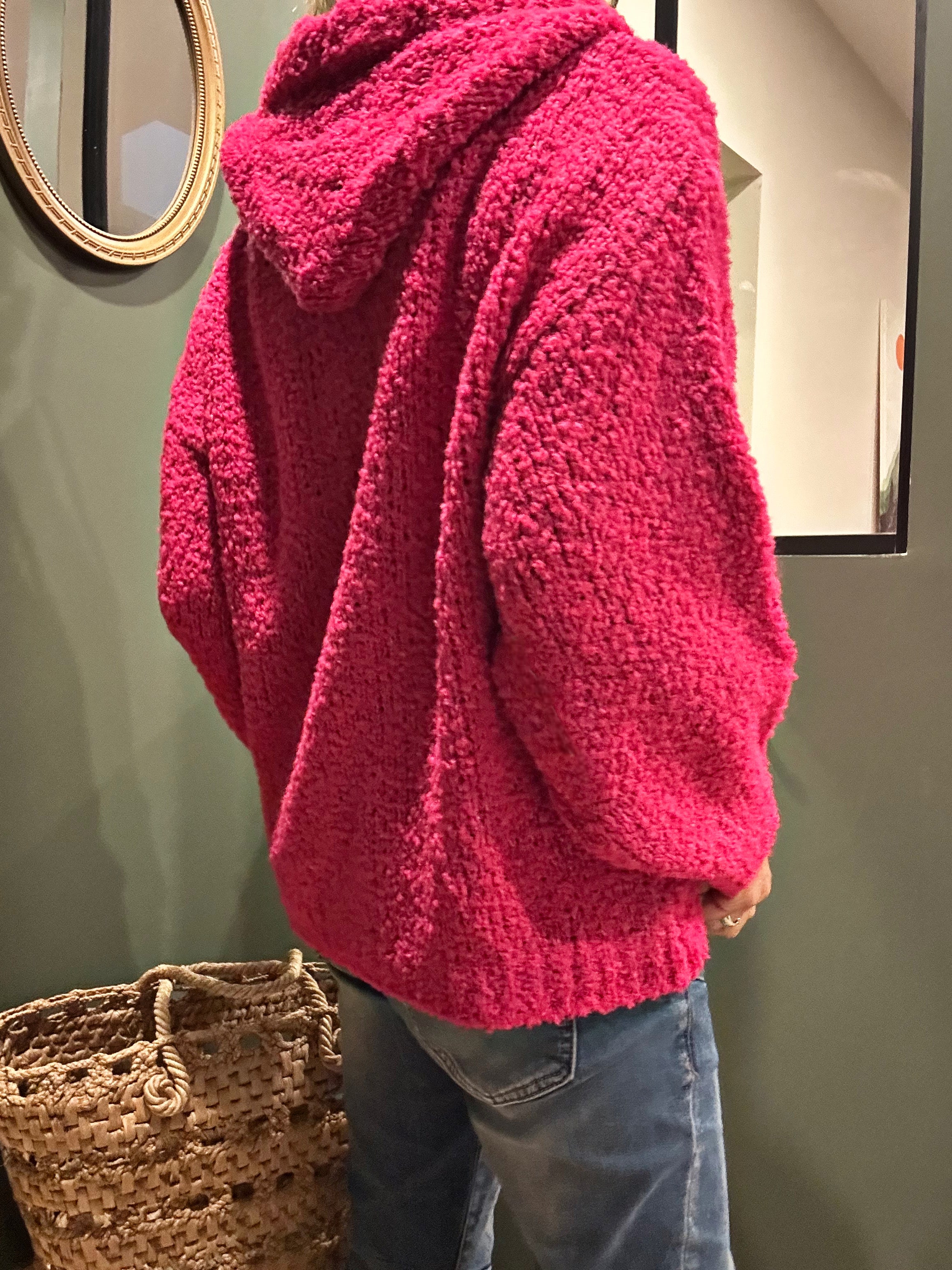 Pull à capuche RIVA Fuchsia