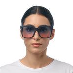 Charger l'image dans la galerie, Lunettes de soleil ROMA noir verres bleu/rose - OKKIA
