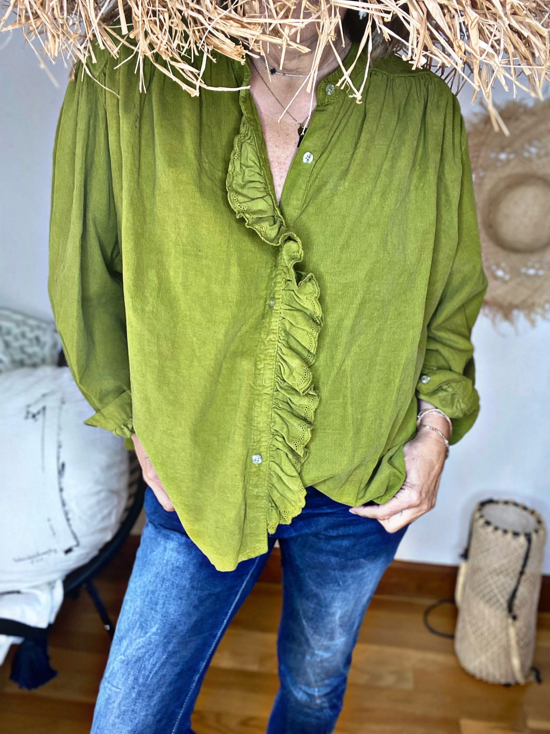 Chemise ESTEL Pistache