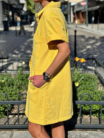 Charger l'image dans la galerie, Robe denim Jaune - MAELYS
