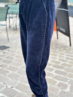 Charger l'image dans la galerie, Pantalon velours cotelé souple LEON Marine
