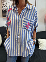 Charger l&#39;image dans la galerie, Chemise TAKE ME TO PARIS Bleu ciel
