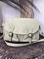 Charger l'image dans la galerie, Sac bandoulière BRUME Vert effet cuir grainé
