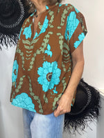 Charger l'image dans la galerie, Blouse imprimée Choco - FLOWER
