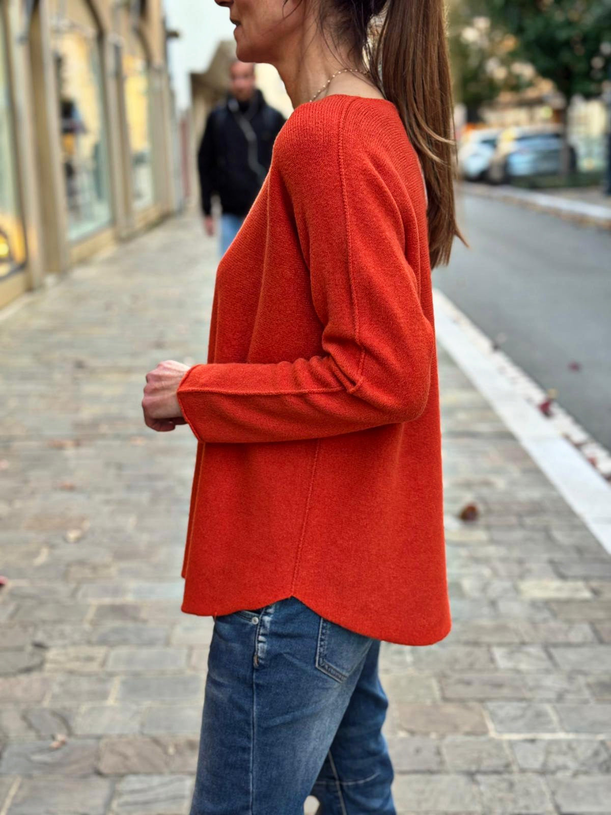 Pull doux LINO Brique