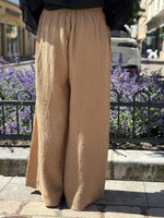 Charger l&#39;image dans la galerie, Pantalon gaze de coton YAGO Camel
