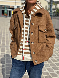 Blouson bouclette GAB Camel foncé