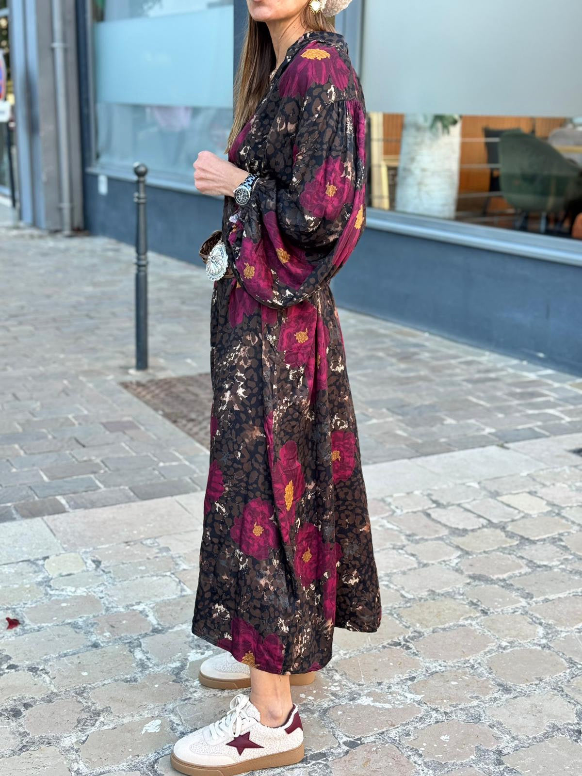 Robe FLORA Bordeaux