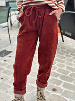 Charger l'image dans la galerie, Pantalon velours cotelé souple LEON Rouille
