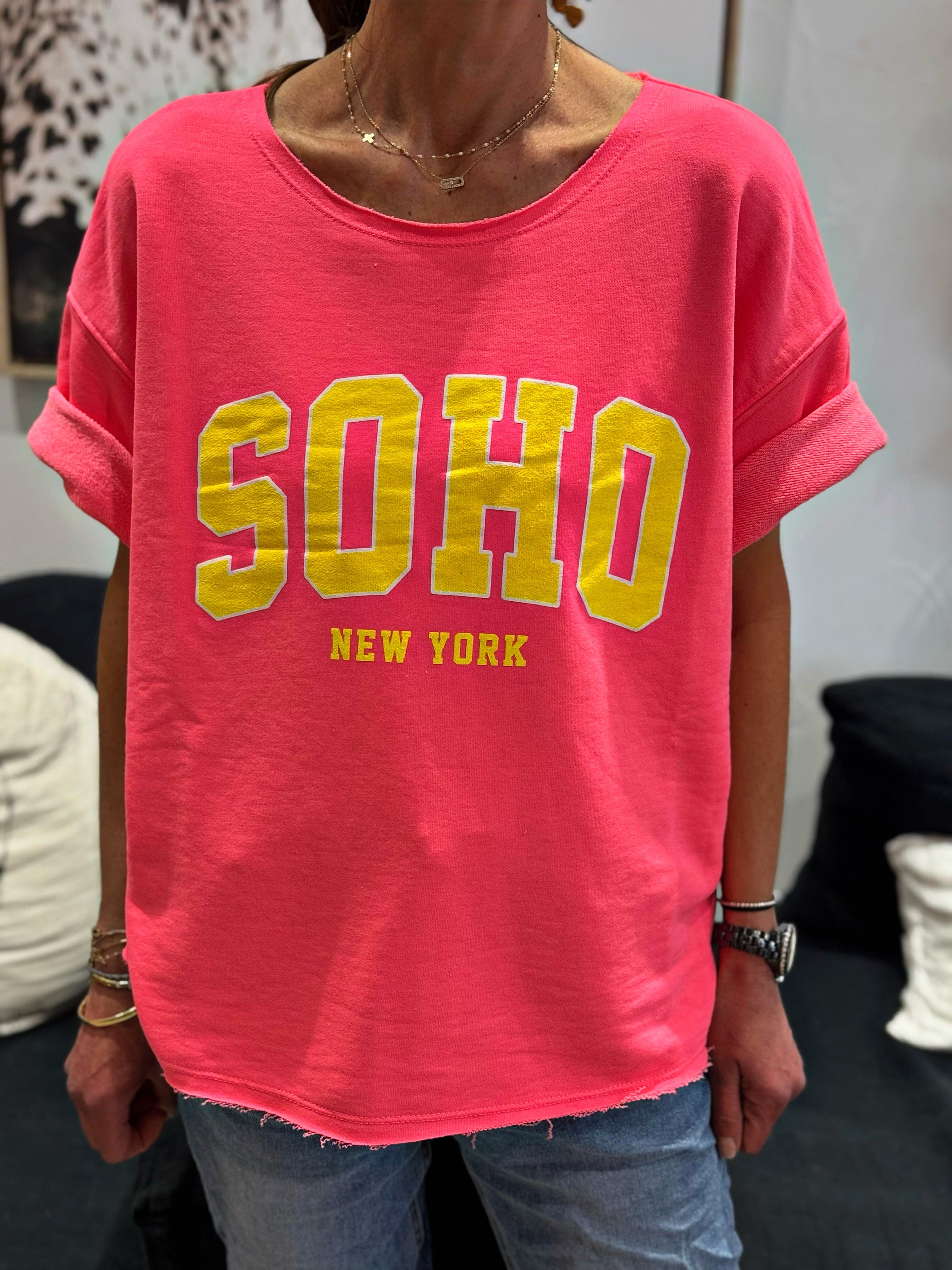 Sweat manches courtes SOHO Fuchsia