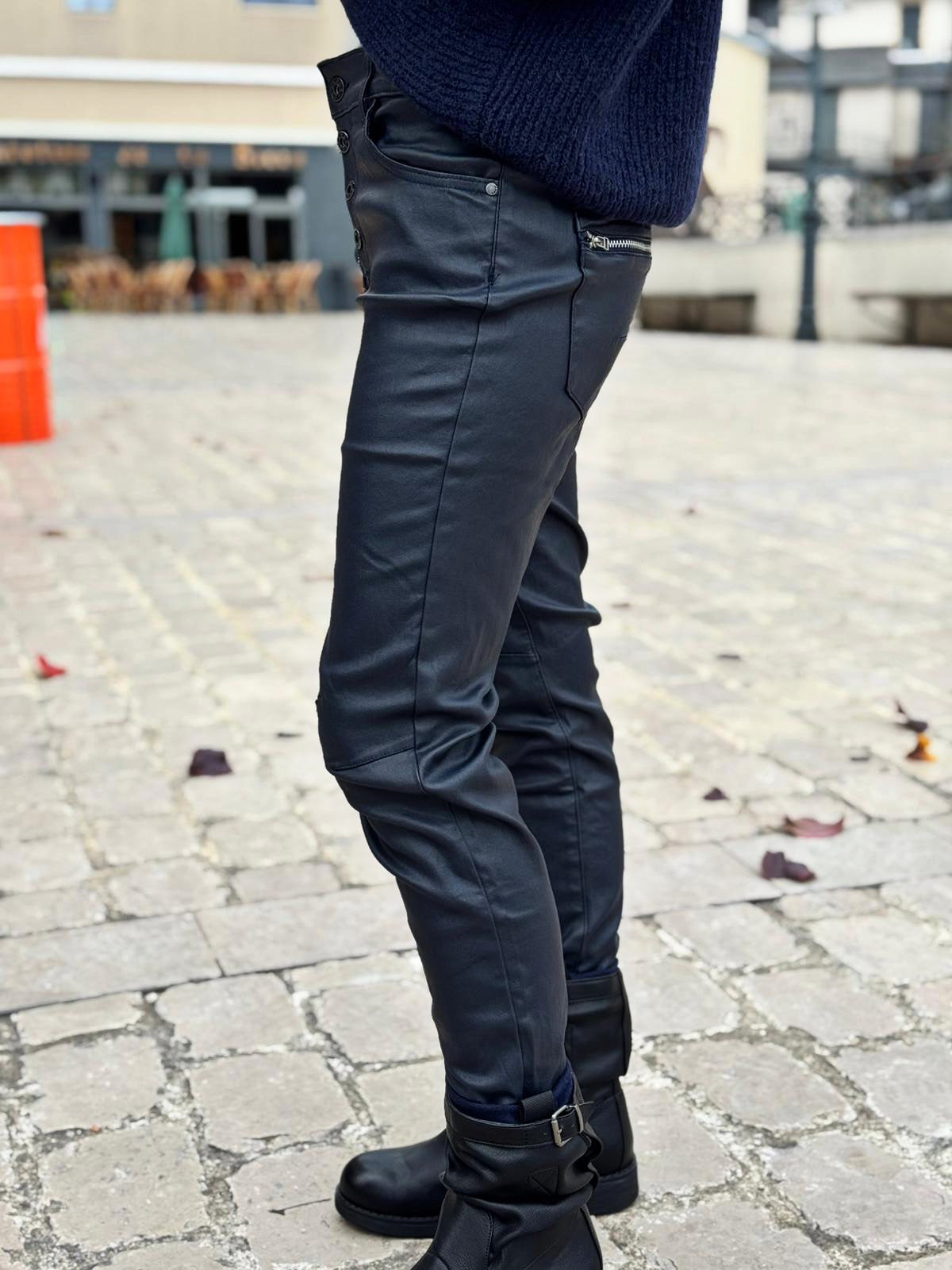 Pantalon simili cuir MAX Marine
